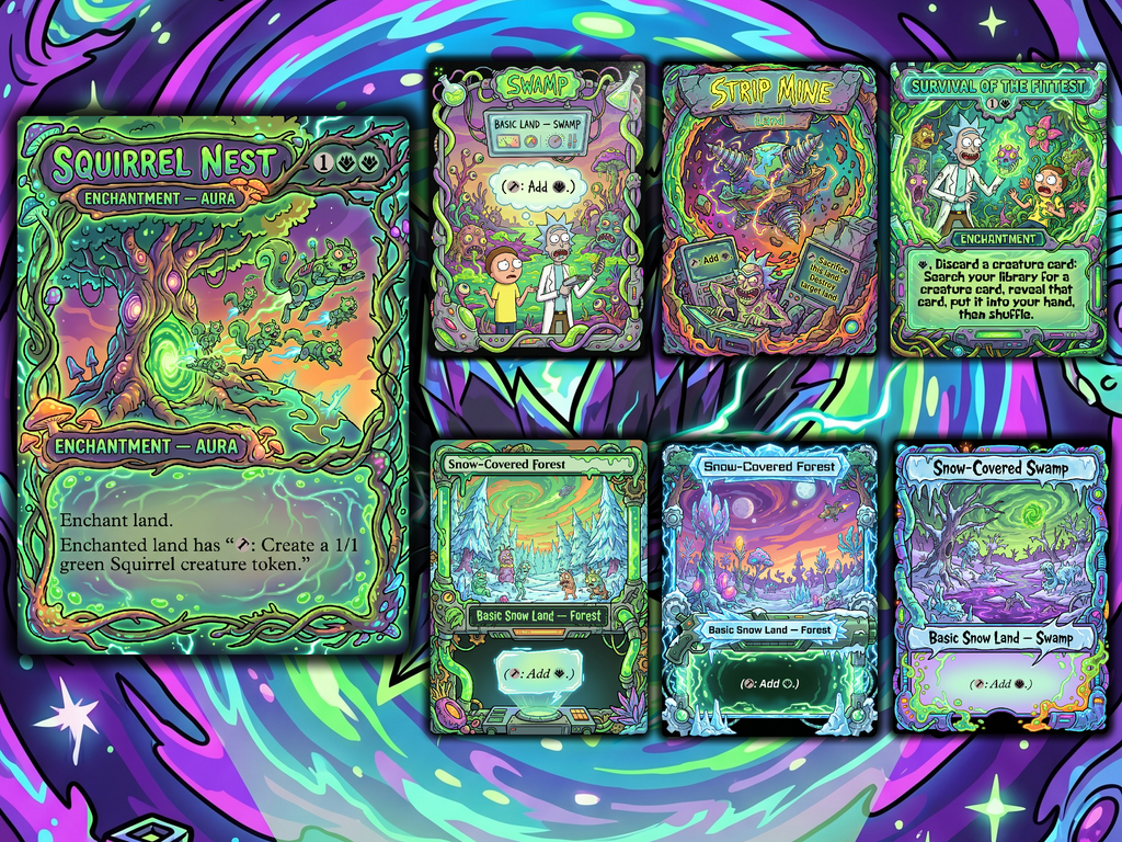 Chatterfang Squirrel Tribal Rick and Morty Commander Proxy Deck