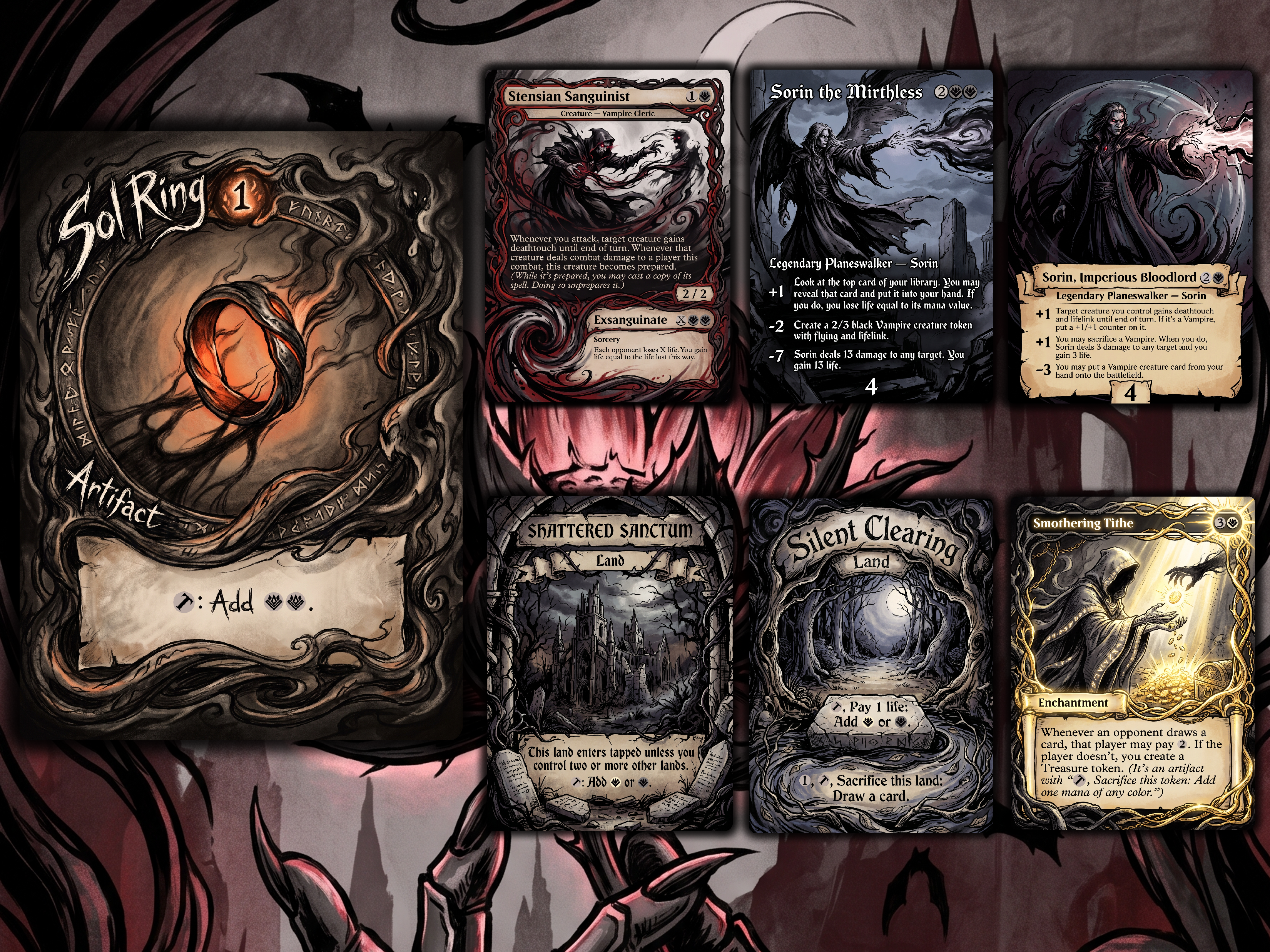 Vampire Tribal Clavileño Proxy Commander Deck