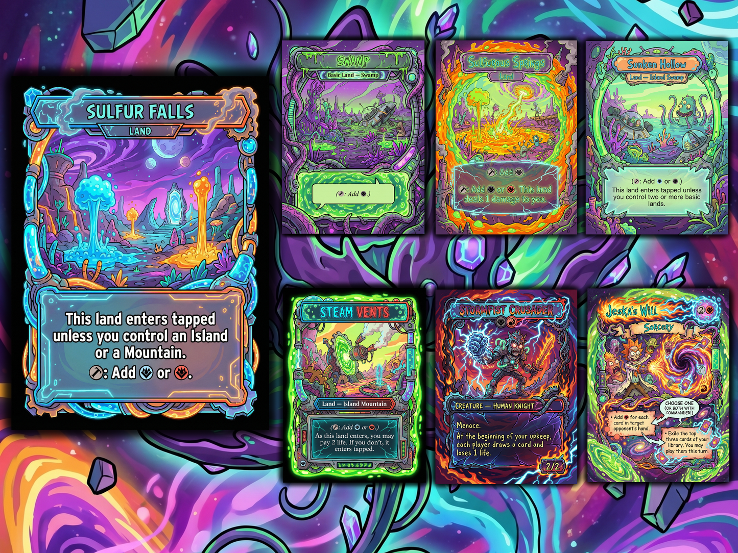 Nekusar, the Mindrazer Rick and Morty Commander Proxy Deck
