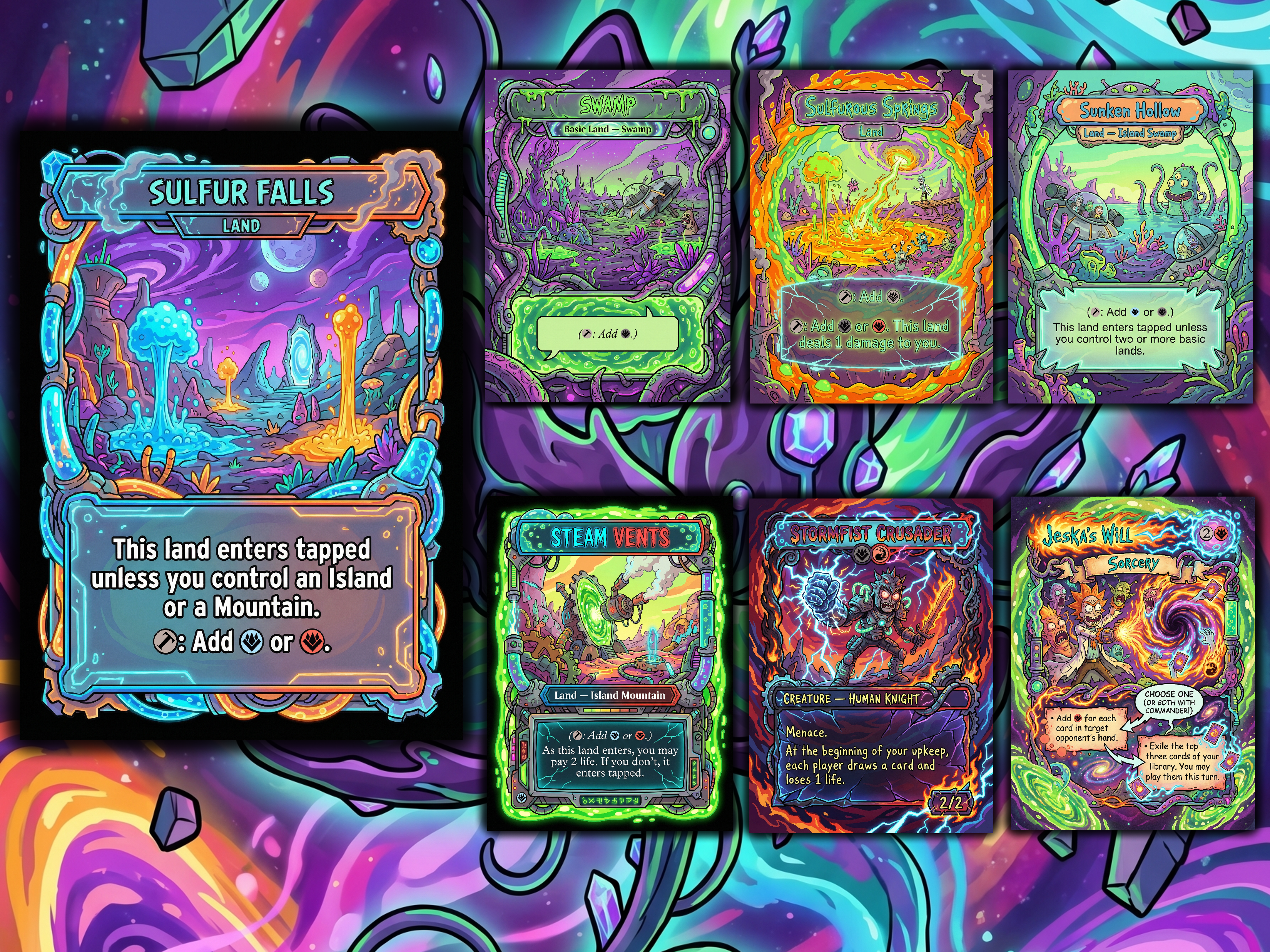 Nekusar, the Mindrazer Rick and Morty Commander Proxy Deck