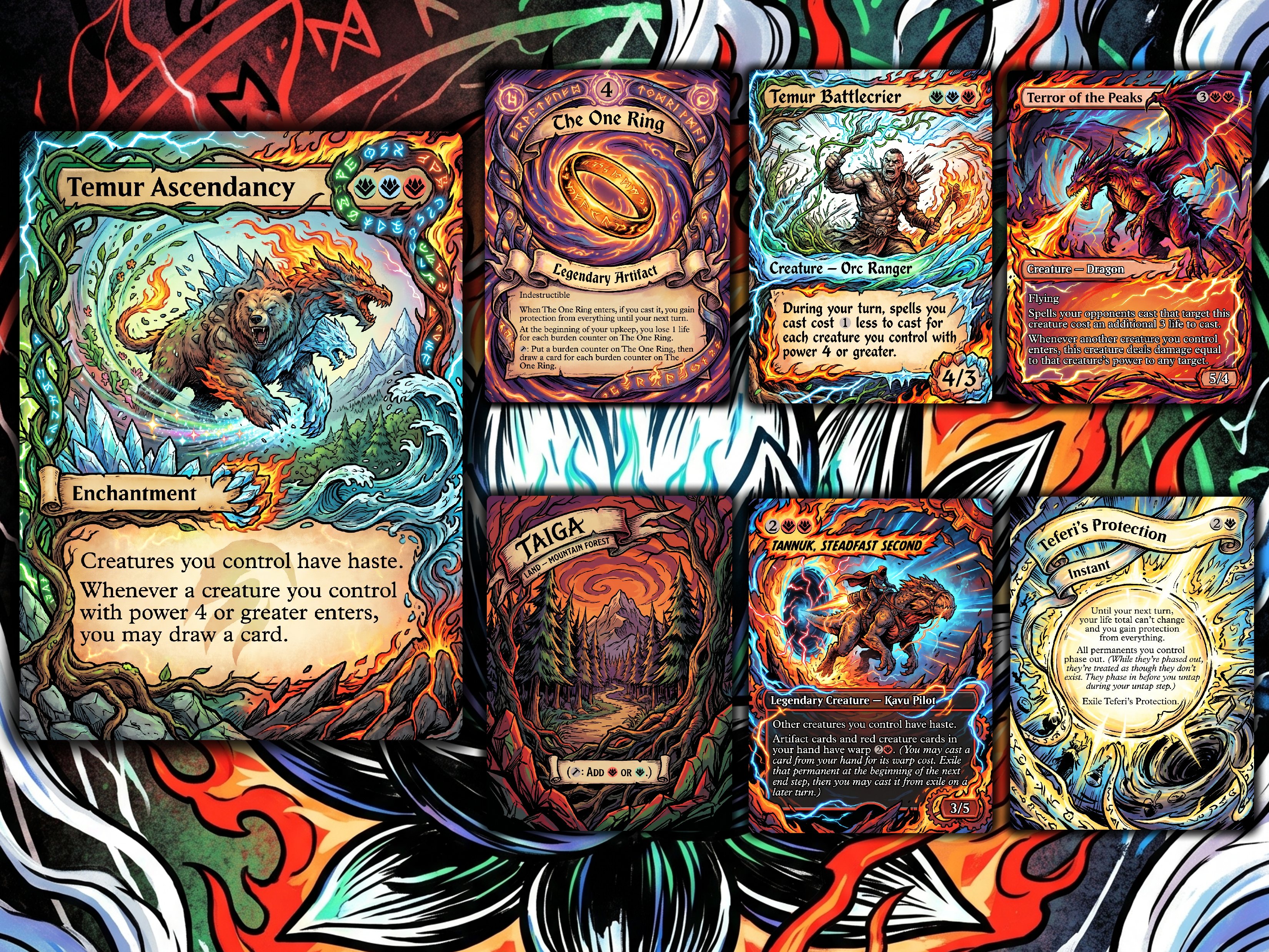 Dragon Tribal Ur-Dragon Proxy Commander Deck