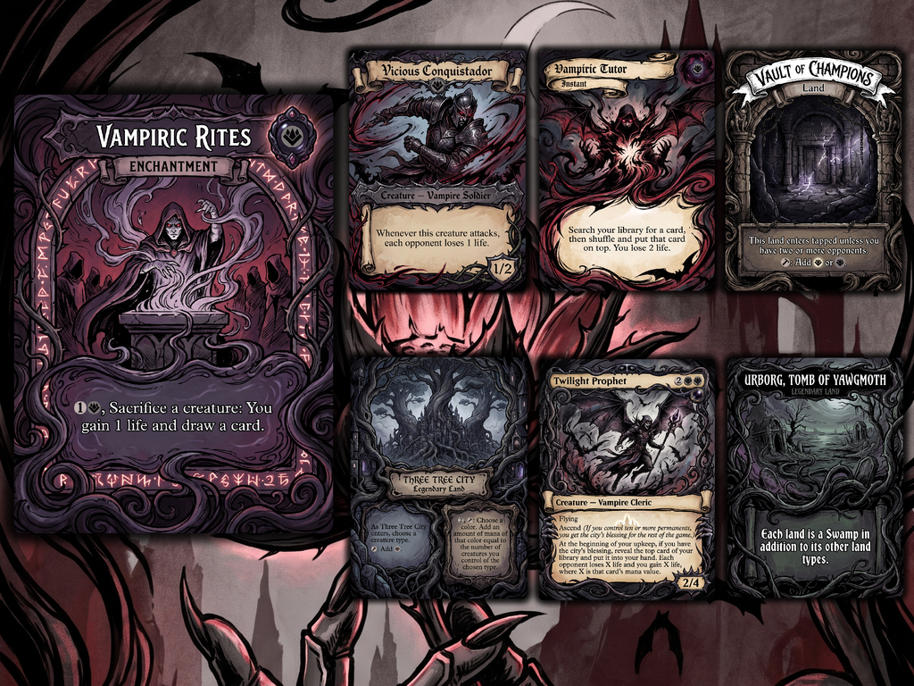 Vampire Tribal Clavileño Proxy Commander Deck